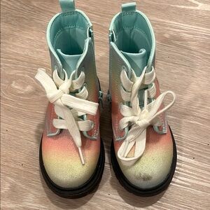 Kids Rainbow Lace-Up Boots By Cat and Jack